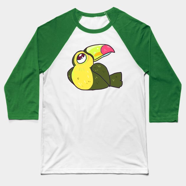 Chubby Keel-billed toucan Baseball T-Shirt by sky665